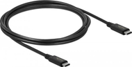 Kabllo USB Delock USB-C në USB-C 86980, USB4, 2 m, e zezë