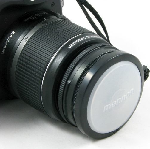 Kapak lente MENNON Snap-on, 52mm, balancë e bardhë, i zi