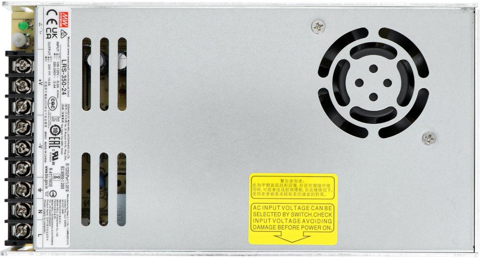 Furnizim me rrymë Mean Well LRS-350-24, 24V, 350W, argjendtë