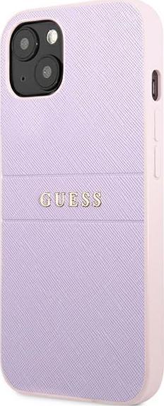 Mbulesë telefoni Guess GUHCP13SPSASBPU, për iPhone 13 mini 5.4", lëkurë Saffiano, lejla