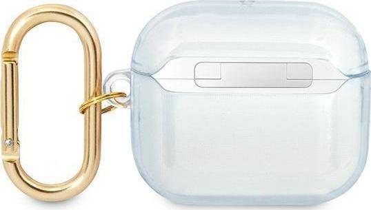 Mbulesë mbrojtëse Guess Strap Collection për AirPods 3, me rrip dekorativ, blu