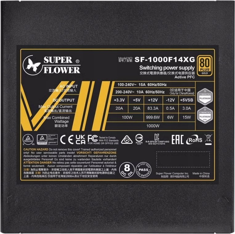 Burim energjie Super Flower Super Flower Leadex VII XG ATX 3.0, 1000W