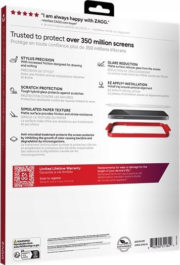 Заштита за екран ZAGG Fusion Canvas за iPad Pro 13" M4, мат, проѕирна