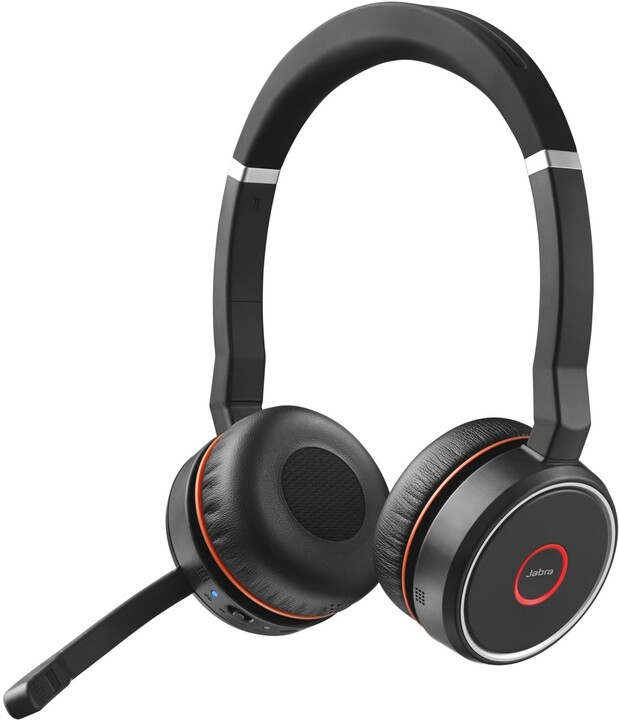 Kufje Jabra Evolve 75, Duo, USB-BT, me mbajtëse, të zeza