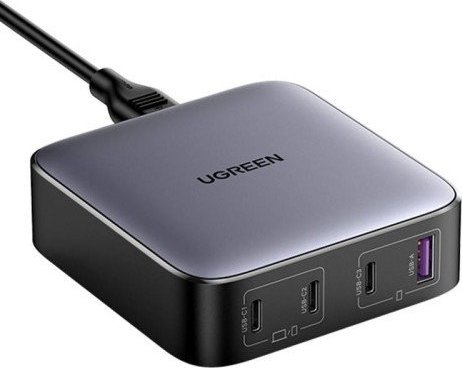 Karikues desktop Ugreen Nexode 100W, 3x USB C, 1x USB A, gri