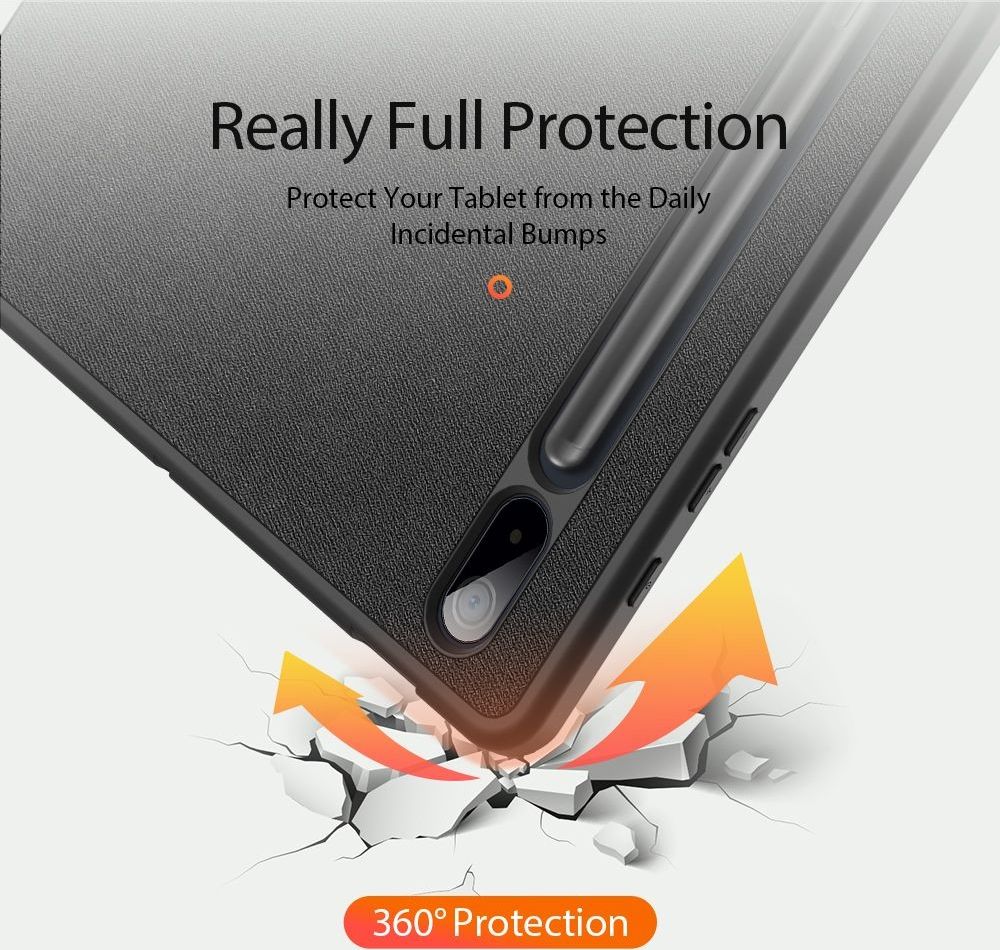 Mbulesë tablet Dux Ducis Domo, Samsung Galaxy Tab S7 FE 12.4", me qëndrim, e zezë