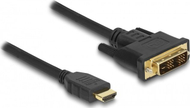 Kabllo Delock HDMI në DVI-D, 2m, e zezë