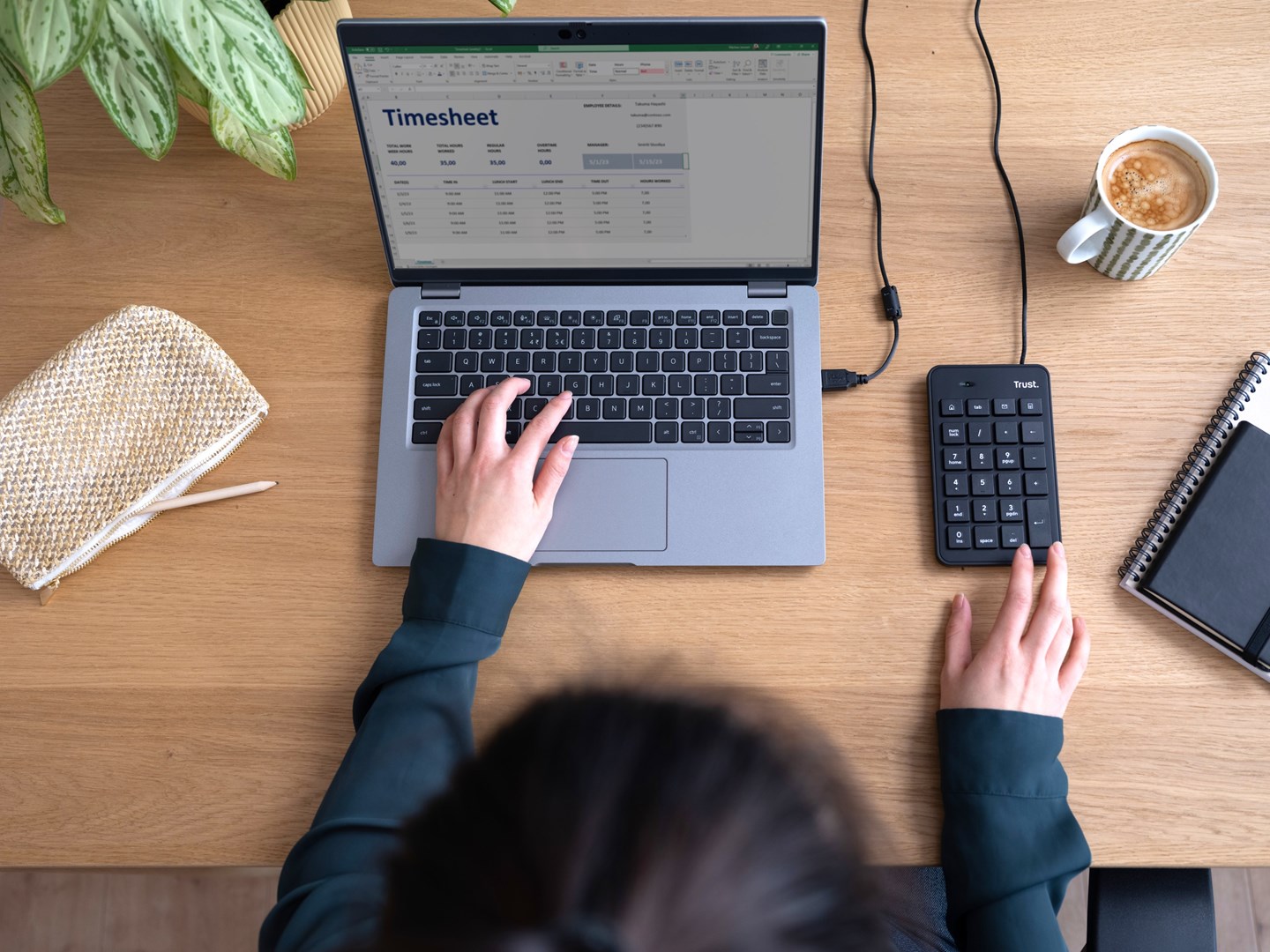 Tastierë numerike Trust USB Xalas, e zezë