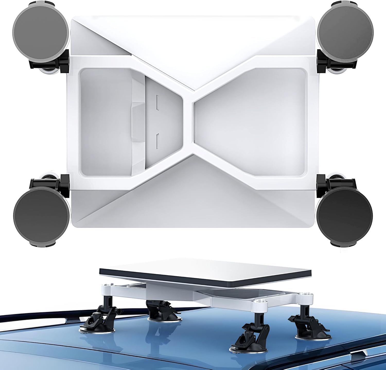 Mbajtës me vakum për makinë Hugener Starlink Mini, 4 vida, i bardhë