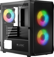 Kasë Logic Concept Portos Mini ARGB, e zezë, Mini Tower