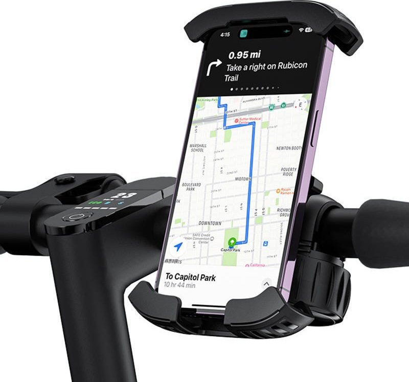 Mbajtëse biçiklete për telefon Baseus QuickGo, rrotullim 360°, e zezë