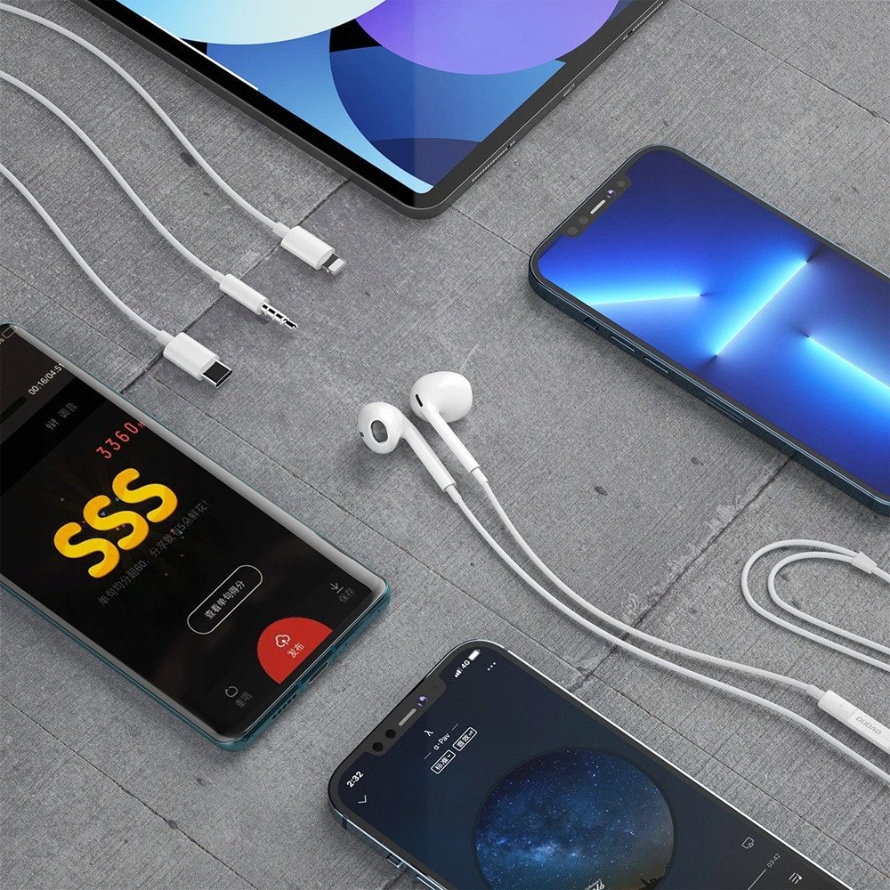 Слушалки in-ear Dudao X14PROT, USB Type C, со микрофон, бели