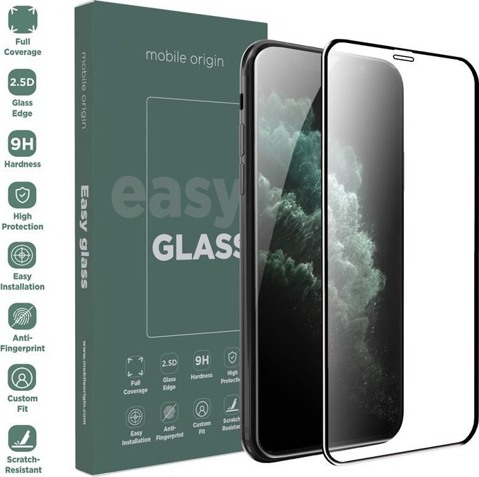 Xham mbrojtës Mobile Origin EasyGlass për iPhone 11 Pro XS X, 9H, 2.5D, transparent