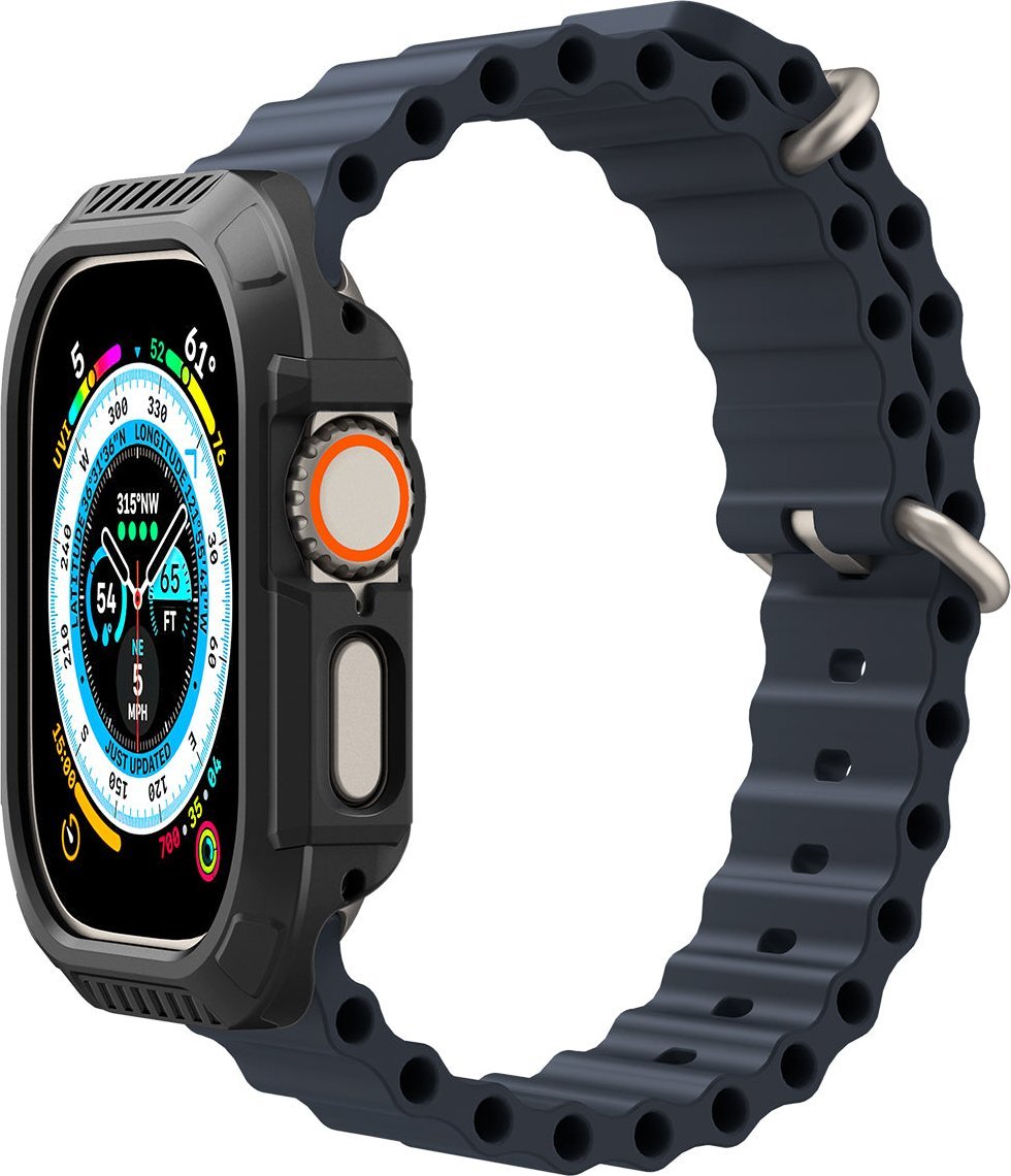 Mbrojtëse Spigen Lock Fit për Apple Watch Ultra 2 Ultra 49mm, teknologji Smart Lock, e zezë