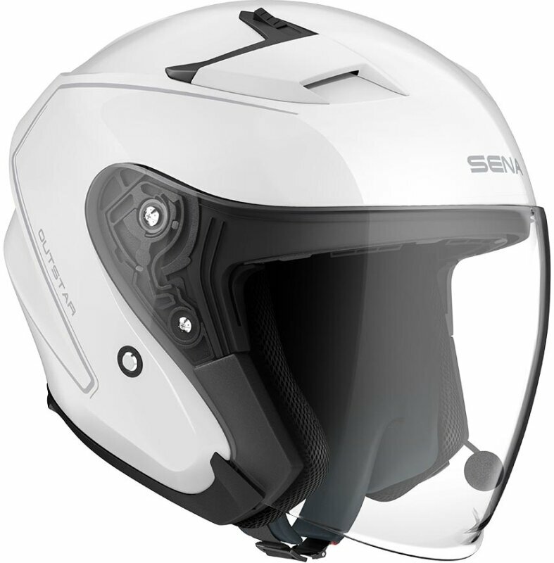 Helmetë e hapur Sena Outstar S, Bluetooth 5.0, interkom deri 4 persona, e bardhë, madhësia L