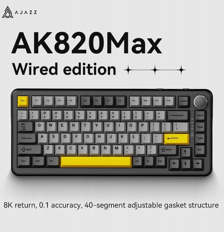 Tastierë mekanike gaming AJAZZ AK820max, bosht magnetik, triple mode, me kabllo
