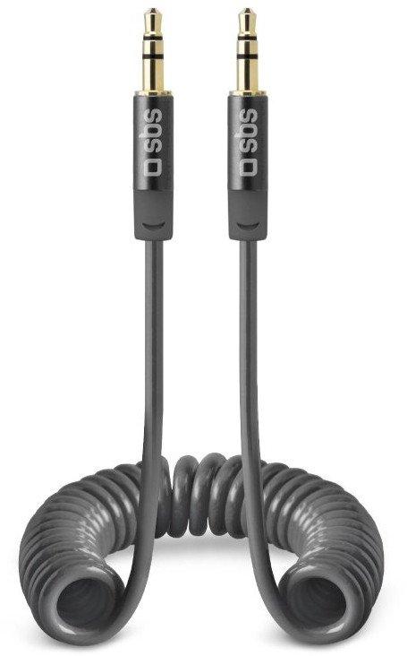 Kabllo audio SBS Jack Jack, 1.3m, konektor 3.5mm AUX, e zezë
