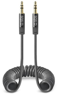 Kabllo audio SBS Jack Jack, 1.3m, konektor 3.5mm AUX, e zezë