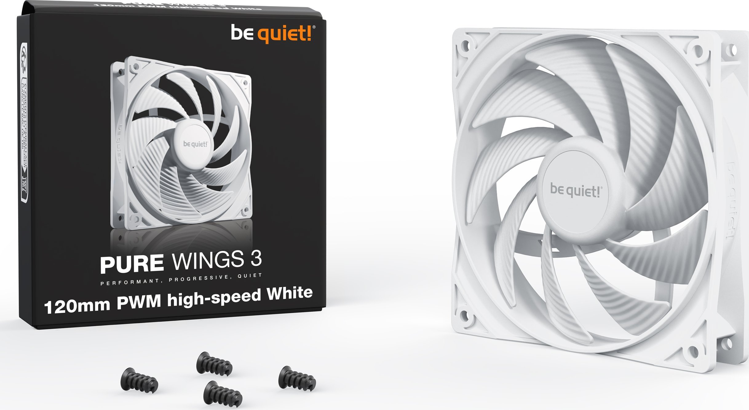 Ventilator PC be quiet! Pure Wings 3 120mm PWM high speed BL111, 120mm, i bardhë