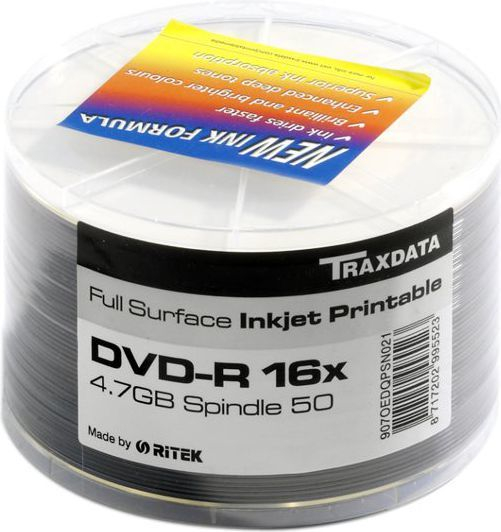 Set DVD-R Traxdata (907OEDRPSN003), 4.7 GB, 50 copë