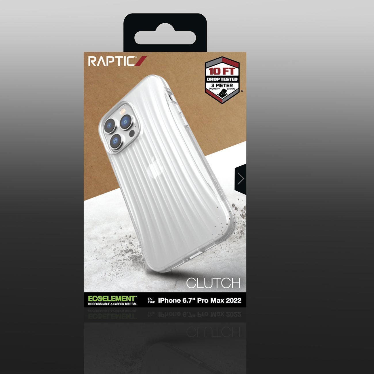 Kllëf telefoni Raptic Clutch Case për iPhone 14 Pro Max, MagSafe, transparent
