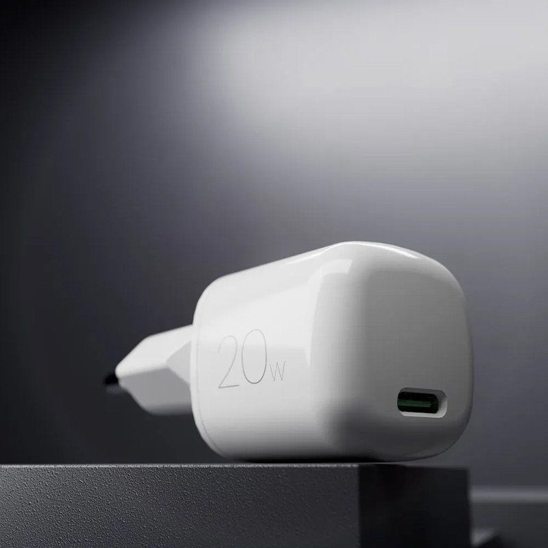 Karikues rryme PURO MiniPro, 20W, për prizë, i bardhë