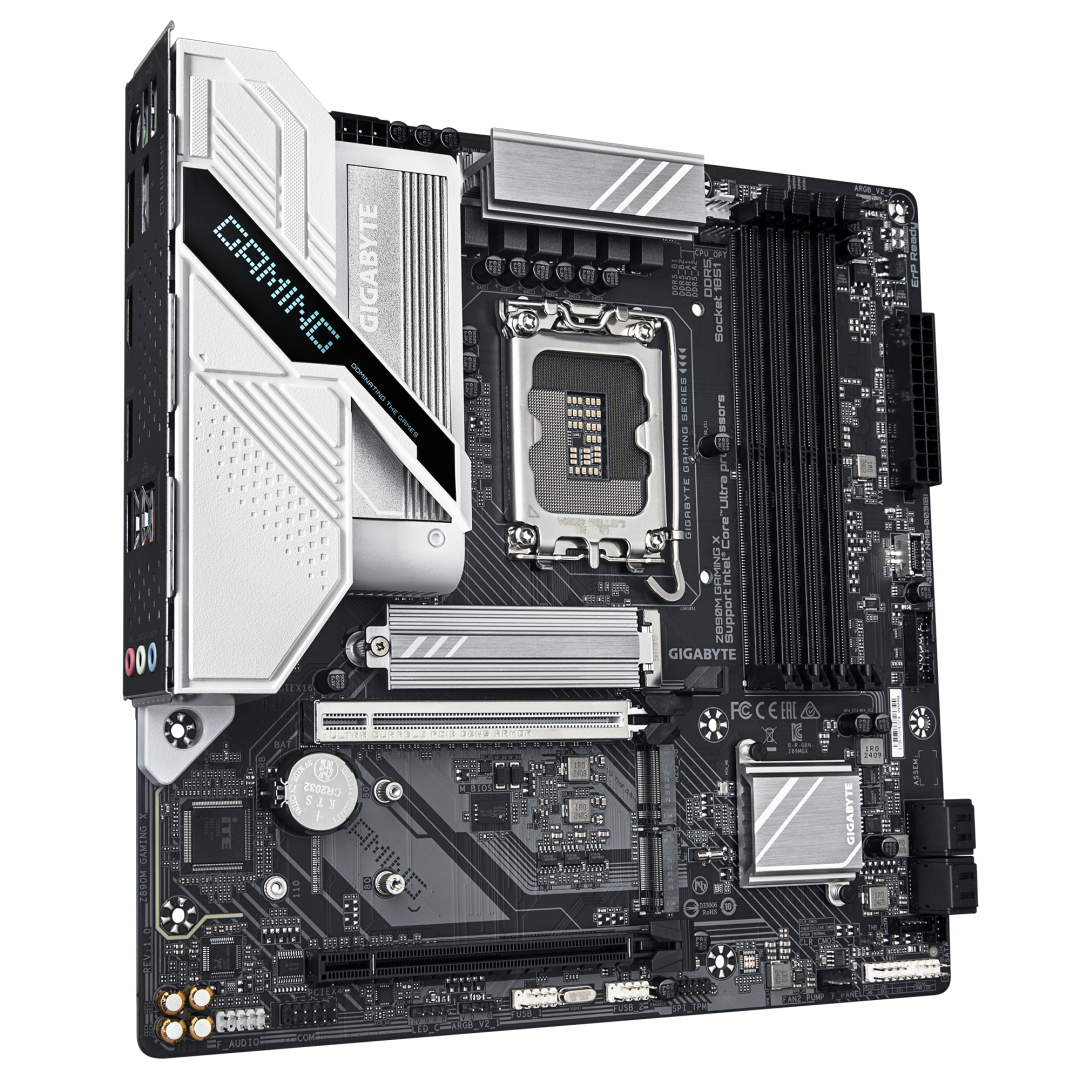 Pllakë amë GIGABYTE Z890M GAMING X, DDR5, PCIe 5.0, e zezë