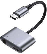 UGREEN USB-C адаптер за слушалки - приклучок + напојување