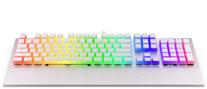 Tastierë Endorfy Omnis Pudding Onyx White Blue, Kailh Blue, US, e bardhë