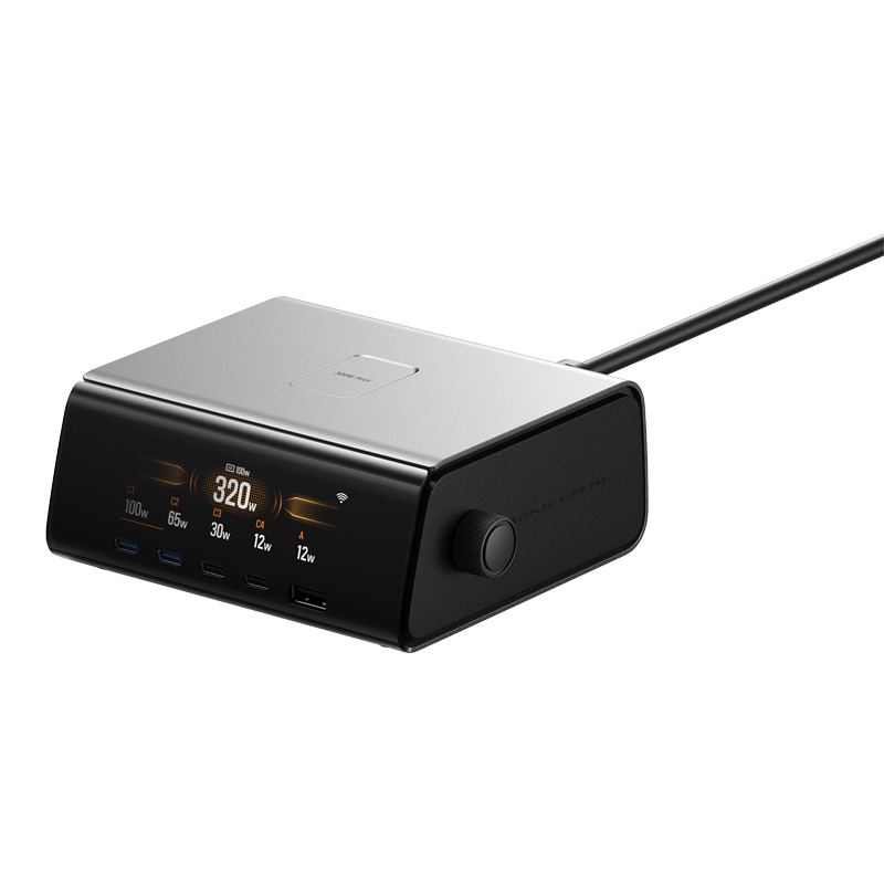 Karikues desktop EcoFlow RAPID Pro, 320W, 4x USB C, i zi