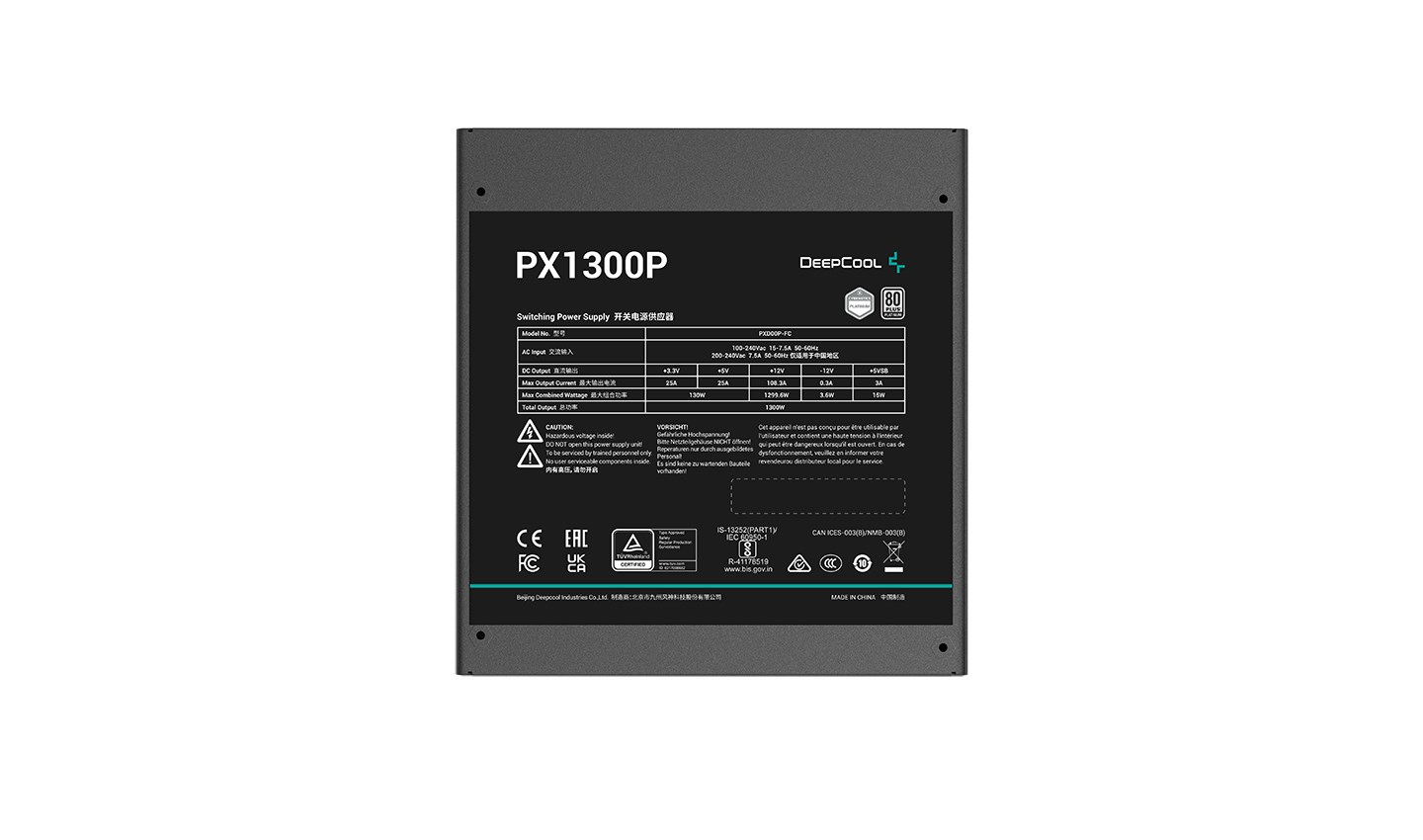 Burim energjie modular DeepCool PX1300P, 20+4 pin ATX, 1300 W