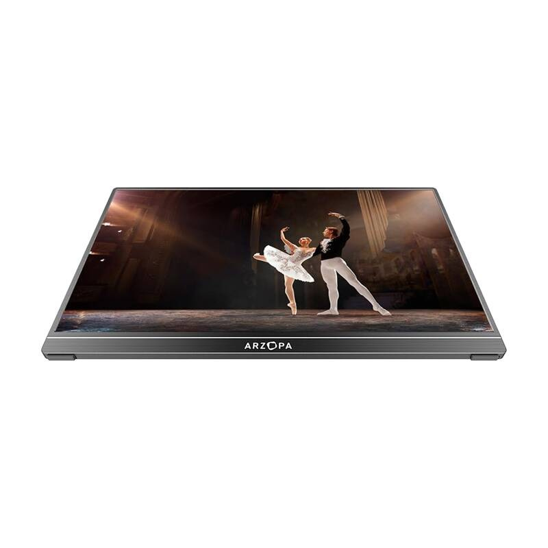 Monitor portativ Arzopa, 15.6", Full HD IPS, me prekje, gri