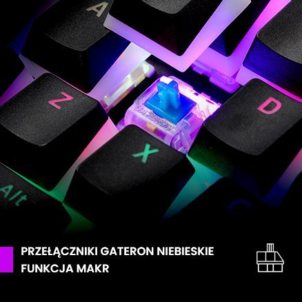 Tastierë PREYON Blue Blitz Claw Gateron, US, e zezë