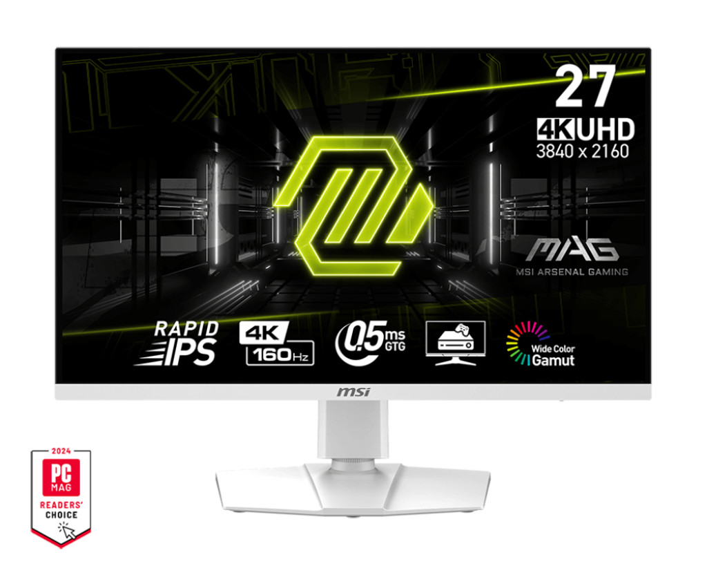 Monitor MSI MAG 274URFW, 27", IPS, 4K UHD, 160Hz, 0.5ms, i bardhë