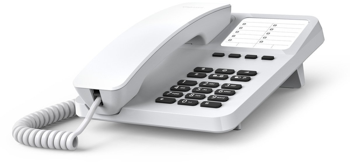 Telefon fiks Gigaset Desk 400, me kabllo, i bardhë