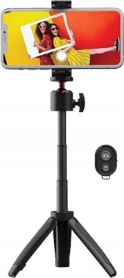 Tripod DigiPower Mini 3, i zgjatueshëm 25cm, telekomandë Bluetooth, i zi