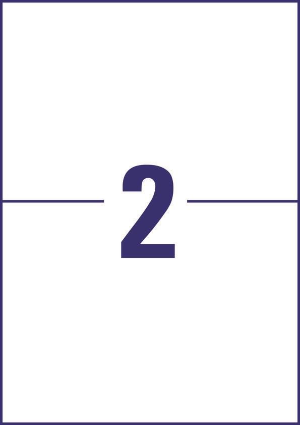 Etiketa shumëpërdorimëshe Avery Zweckform 3655, 210x148mm, 200 copë, të bardha