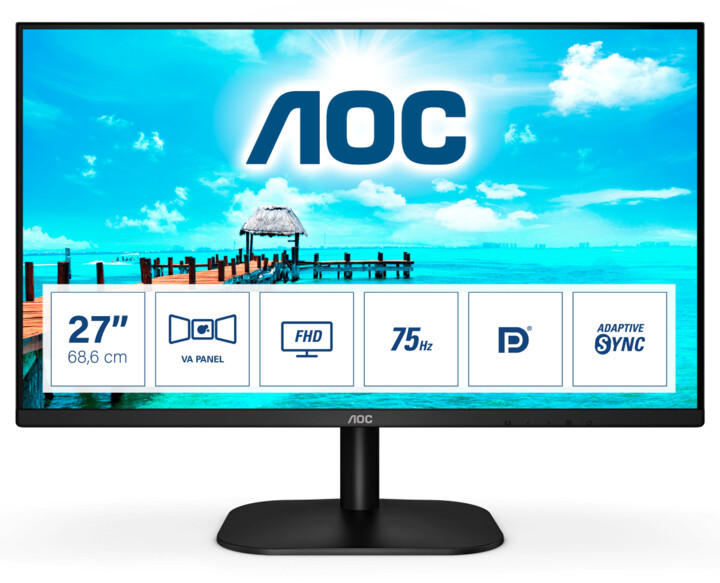 Monitor AOC 27B2QAM - LED, 27", FullHD, i zi