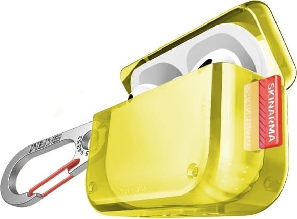 Mbulesë për AirPods Pro 2 Skinarma Saido, Bayer TPU, me karabinë metalike, transparente
