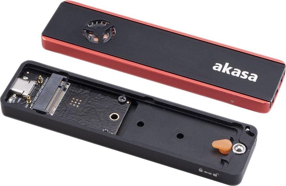 Kuti e jashtme SSD Akasa AK-ENU3M2-06, M.2 PCIe NVMe, USB-C 3.2 Gen 2, alumini 3