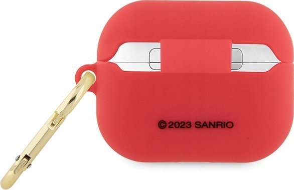 Mbulesë silikoni për AirPods Pro Hello Kitty, gjenerata 1 dhe 2, me karabinë, fuchsia