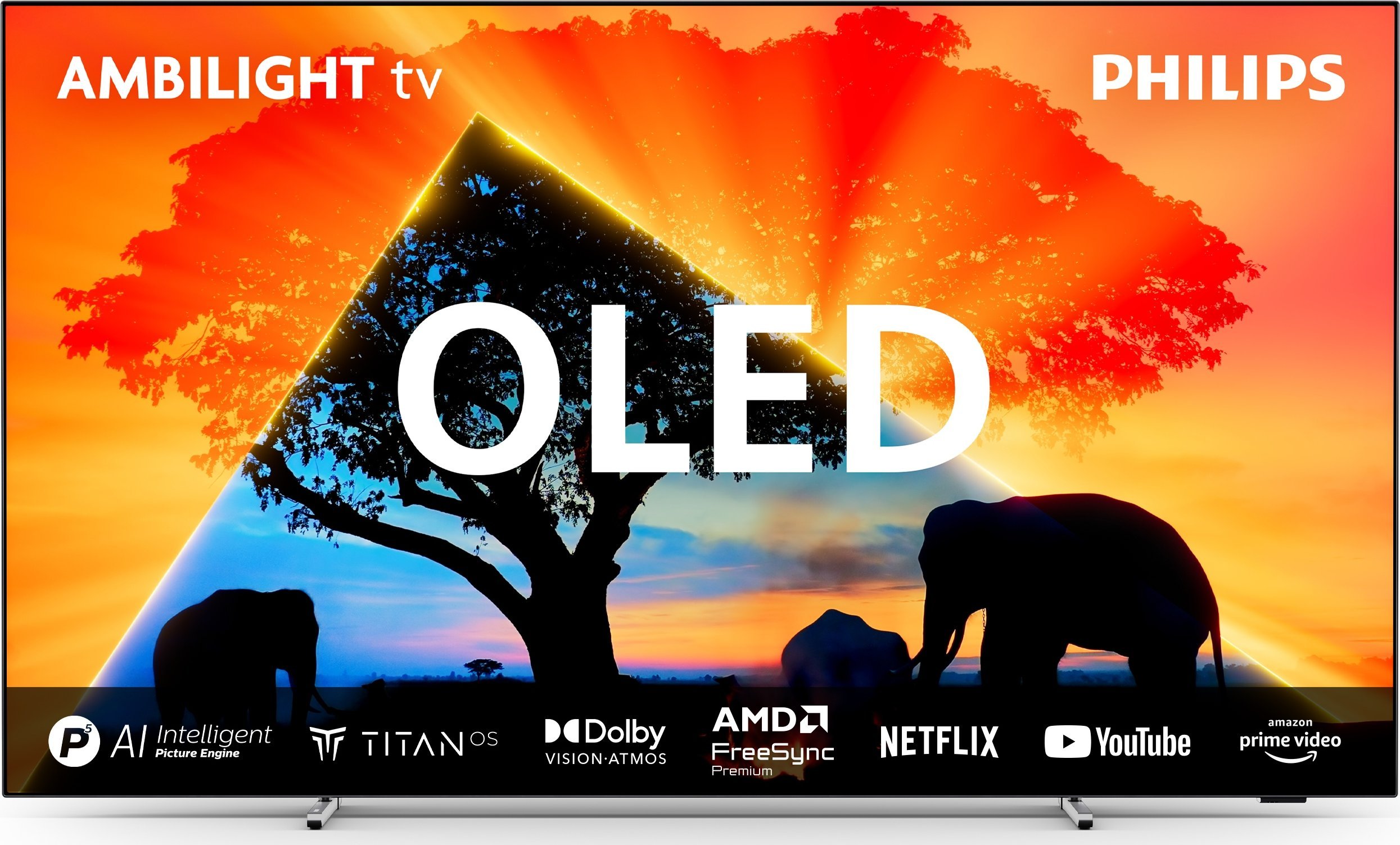 Televizor Philips 55OLED769, 55", UHD Smart Ambilight, satin chrome