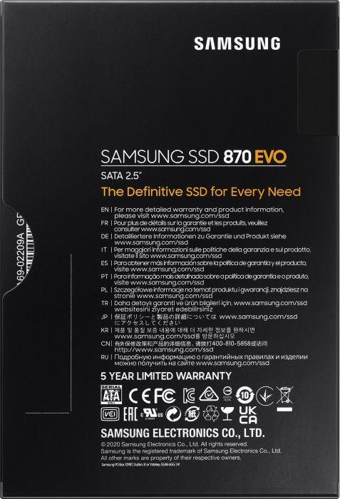 [OUTLET] Disk SSD Samsung 870 EVO, 4TB, 2.5" SATA III