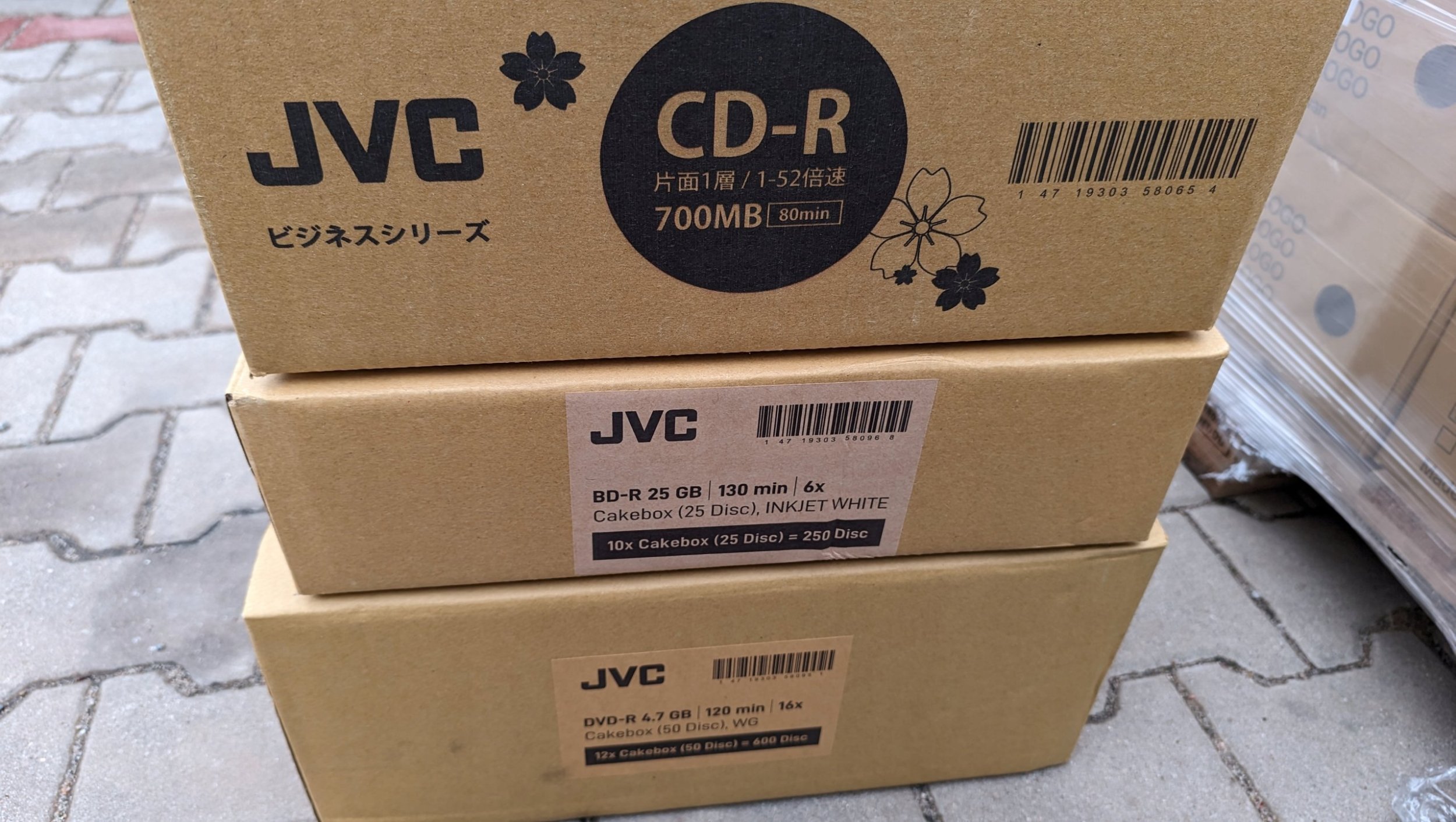 Disqe Blu-ray JVC BD-R, 25GB, 6X, të bardha, 25 copë