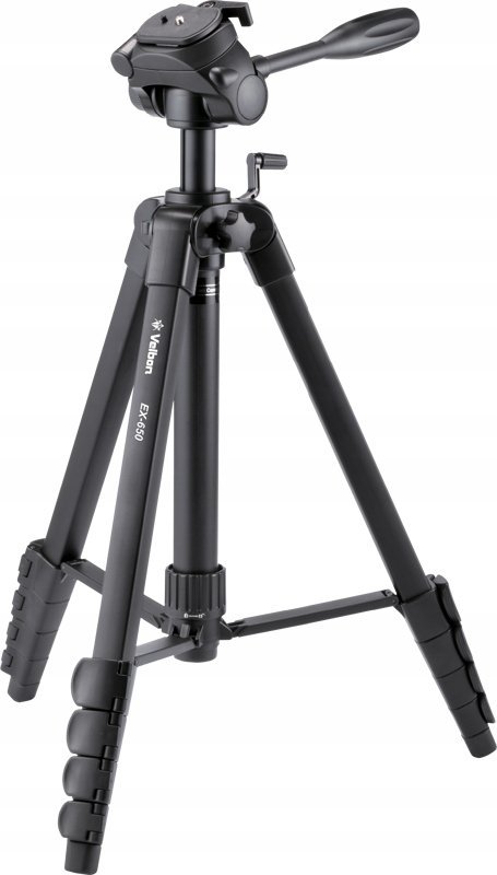 Tripod Velbon EX Series, metal, lartësi deri 2 m, i zi