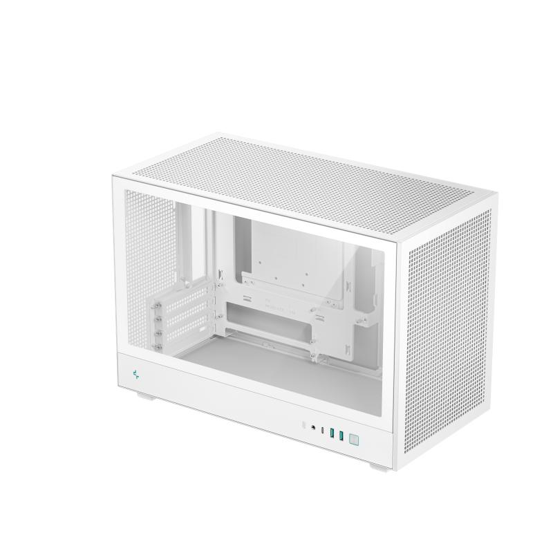 Kase kompjuterike DeepCool CH260 WH, Micro ATX, xham i temperuar, e bardhë