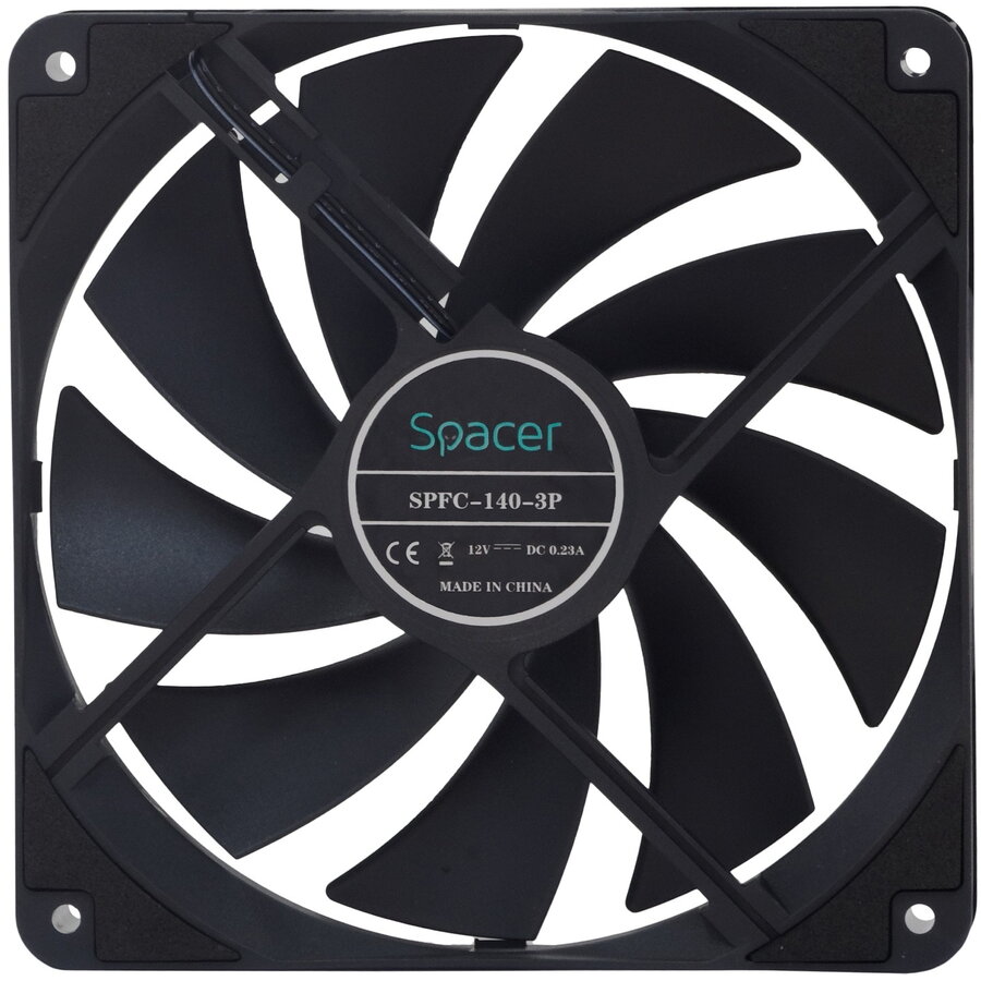 Ventilator PC Spacer SPFC-140-3P, 140x140x25mm, 67.6 CFM, i zi