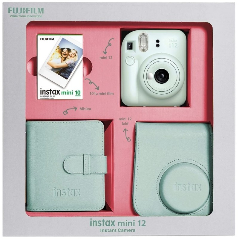Instax Mini 12 Paketë Box, Mint Green