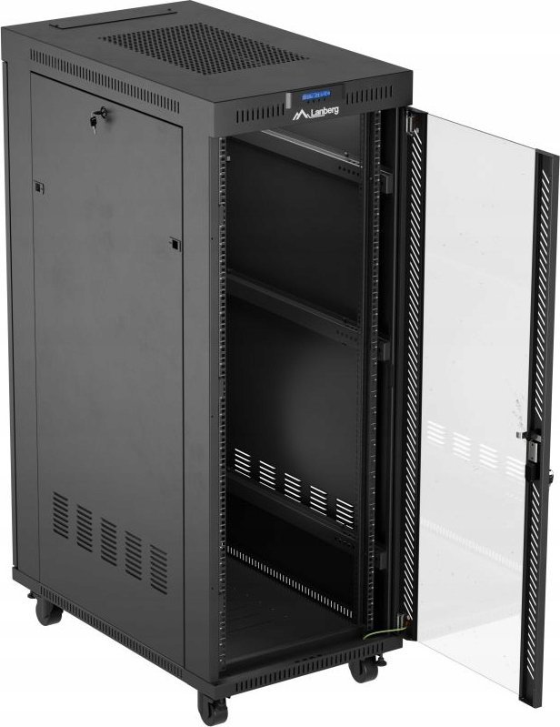 Kabinet rrjeti Lanberg FF01, 32U, 19", me derë xhami LCD, i zi