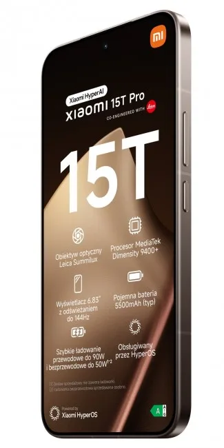 Celular Xiaomi 15T Pro, 6.83", 12/512GB, Mocha Gold